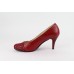 DUZSOL piros magassarkú bőr női cipő